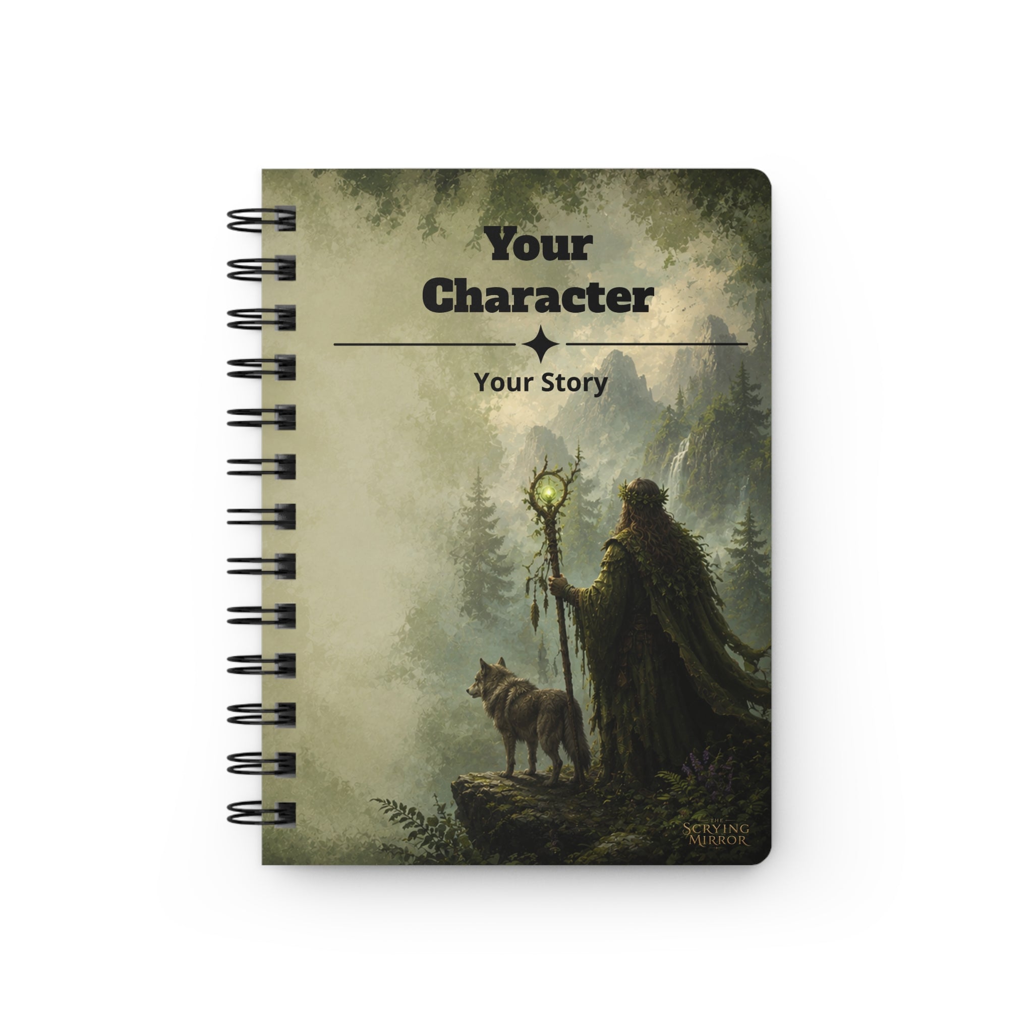 Personalized Druid Character Journal — TTRPG Campaign Notebook