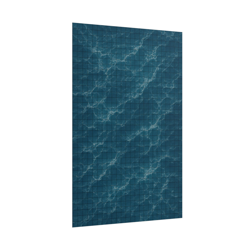 Open Water — 24×36 Gridded TTRPG Battle Map