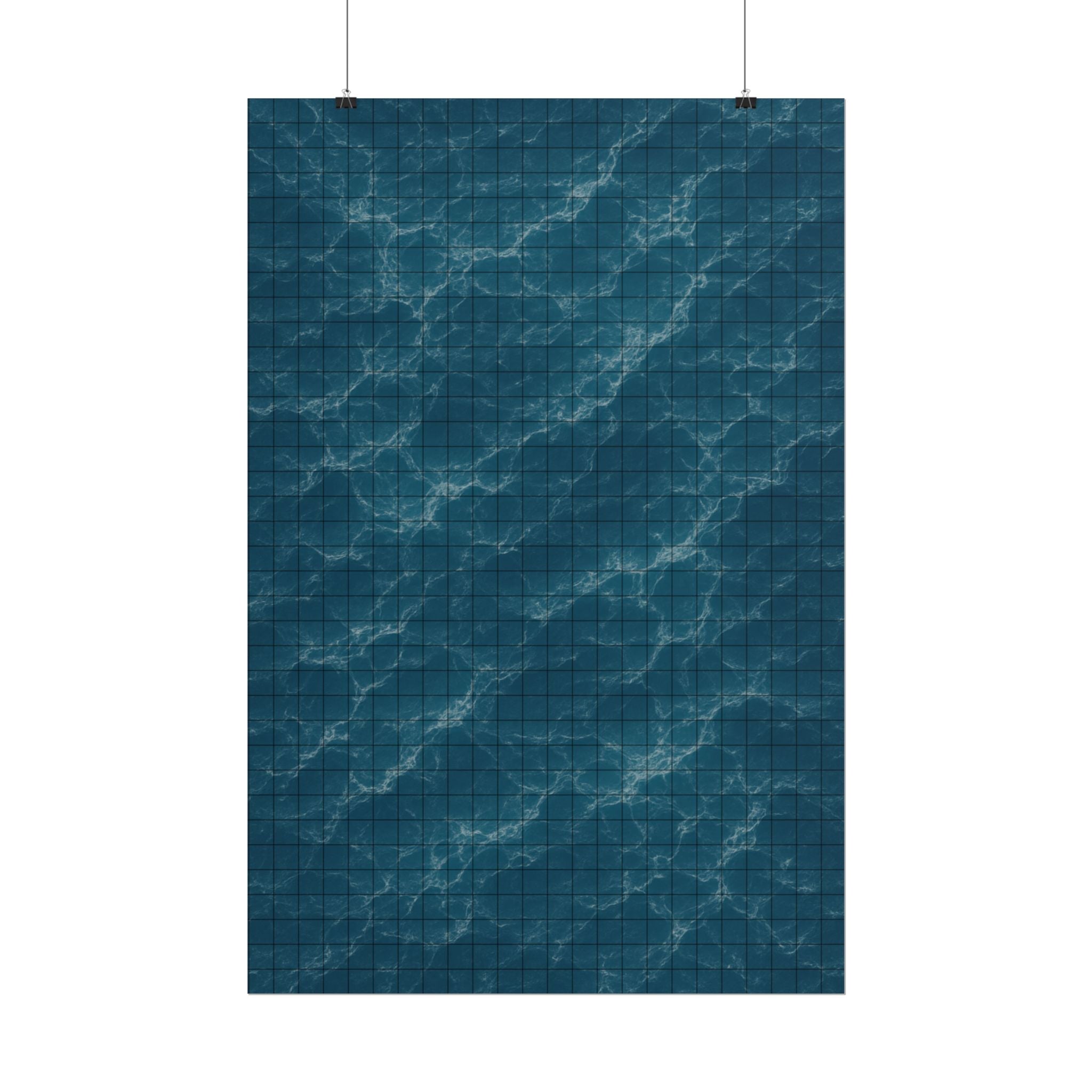 Open Water — 24×36 Gridded TTRPG Battle Map