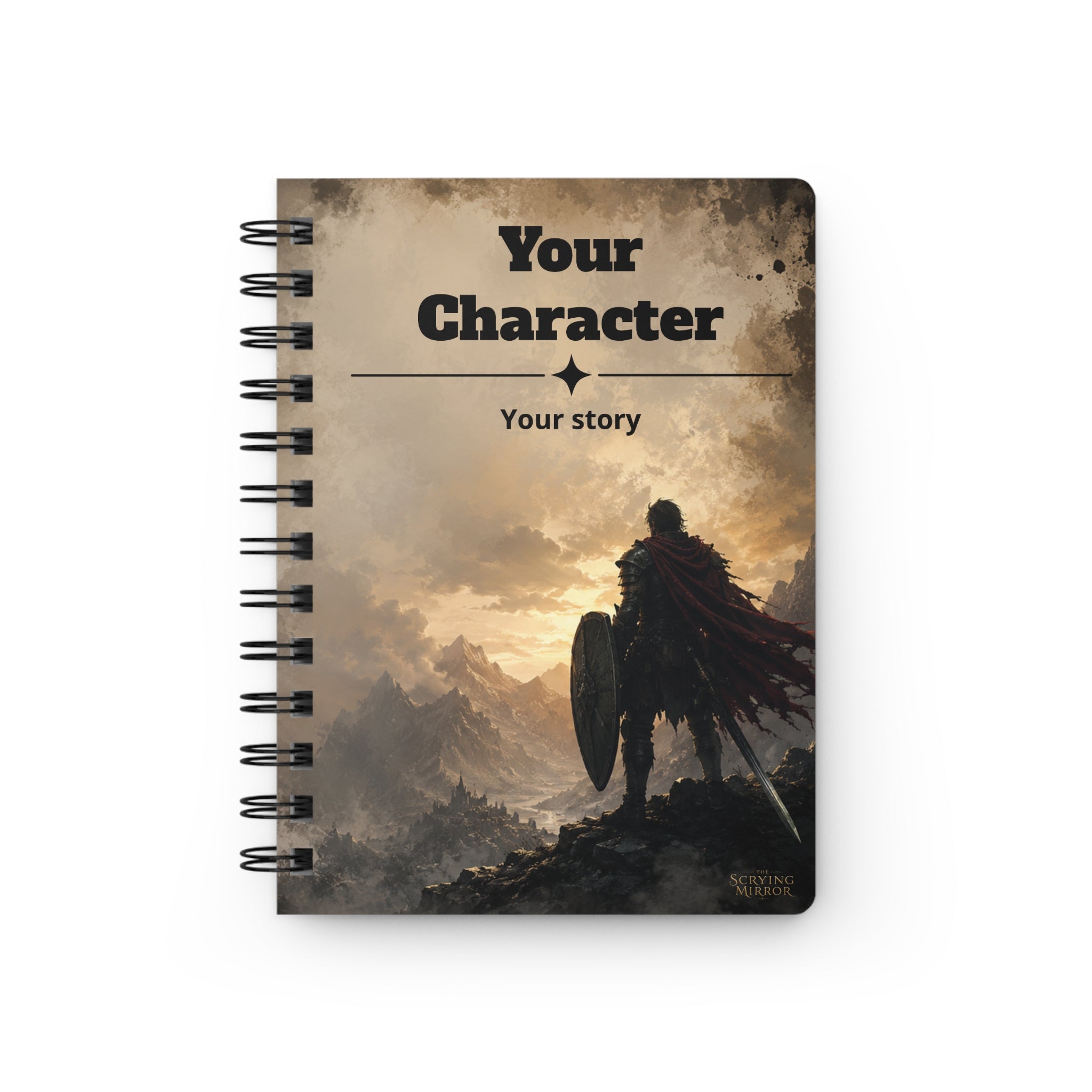 Personalized Fighter Character Journal — TTRPG Campaign Notebook
