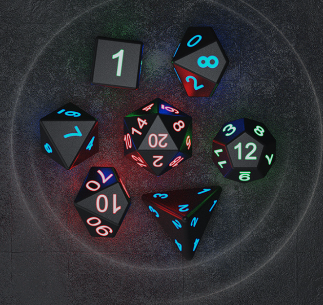 Arcane Glow — LED Light-Up TTRPG Dice Set