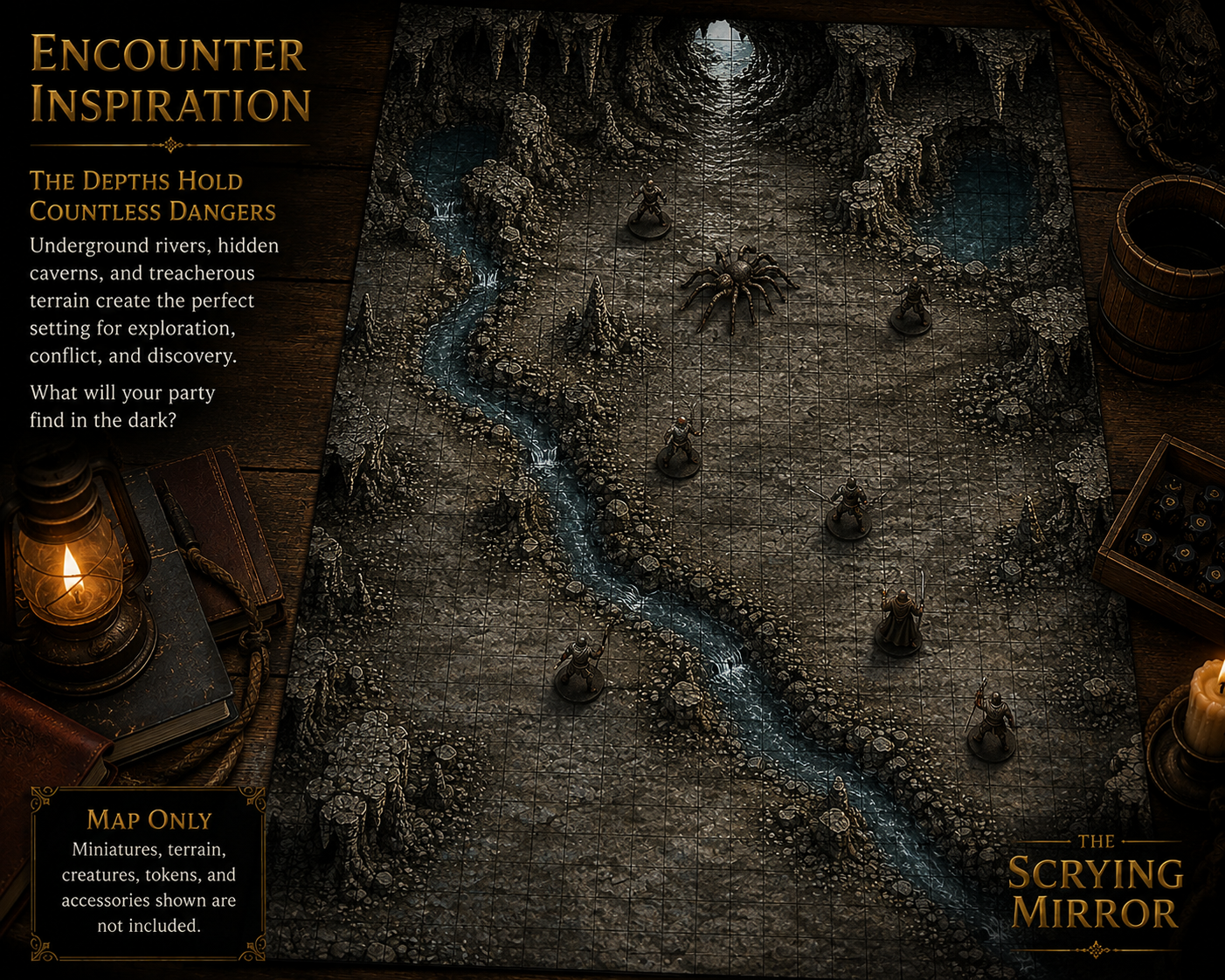The Depths Below — 3 Battle Map Encounter Pack