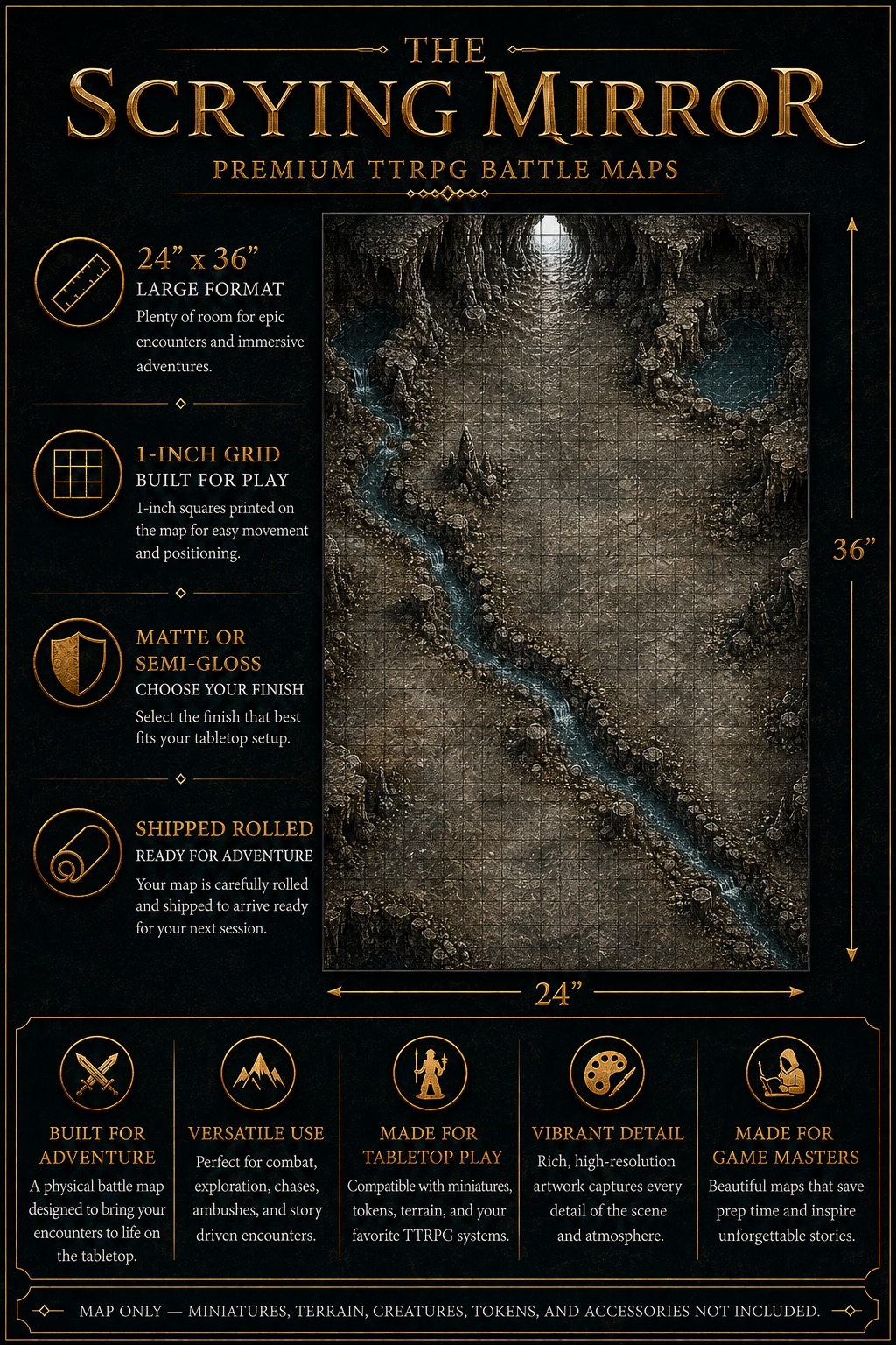 The Depths Below — 3 Battle Map Encounter Pack
