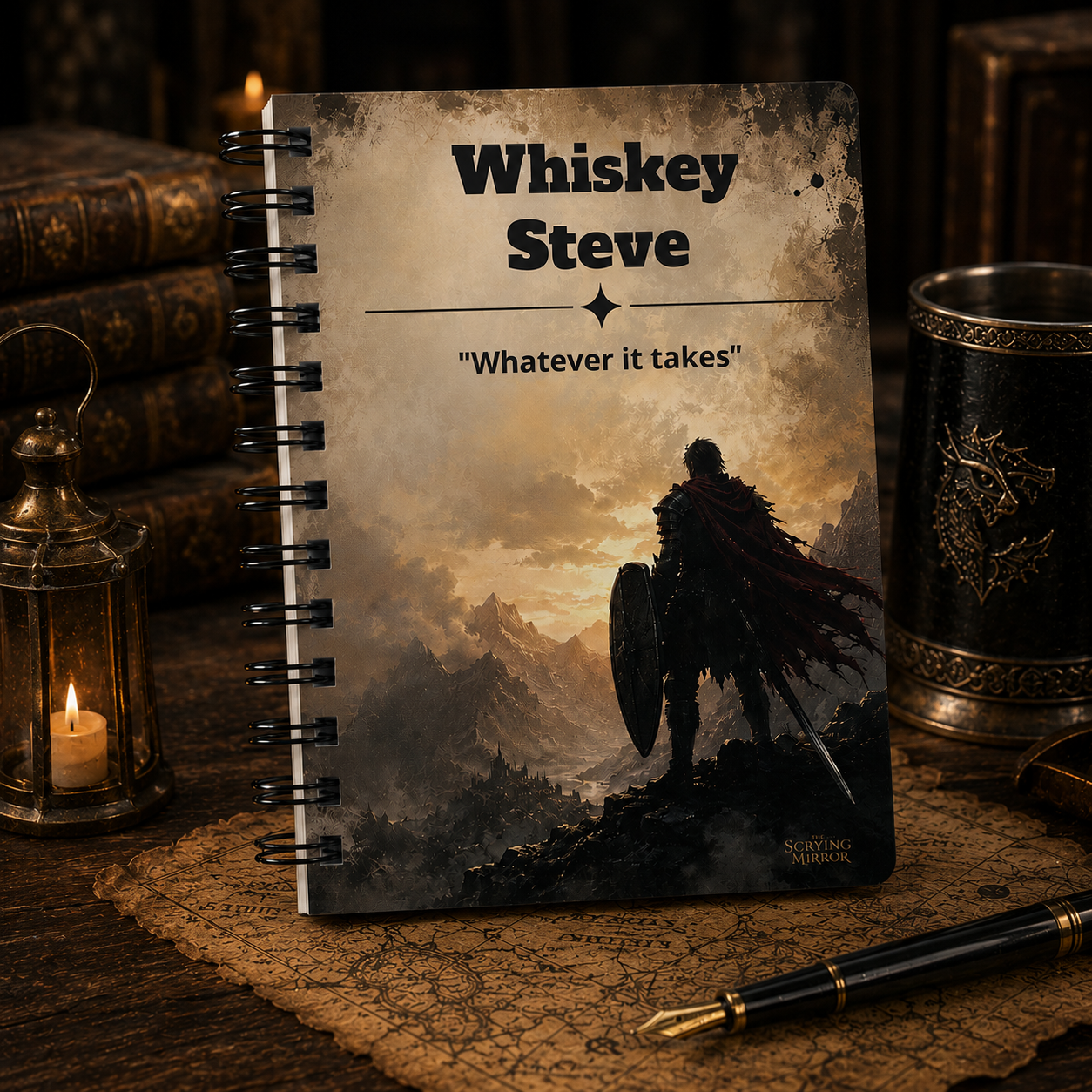 Personalized Fighter Character Journal — TTRPG Campaign Notebook