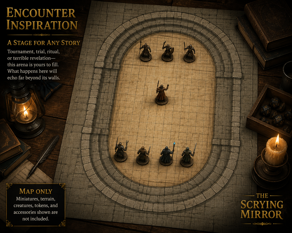 The Grand Arena — 24×36 Gridded TTRPG Battle Map