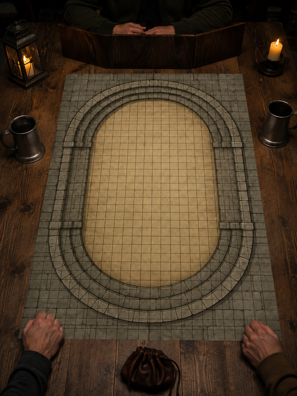 The Grand Arena — 24×36 Gridded TTRPG Battle Map
