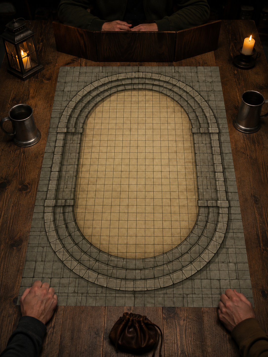 The Grand Arena — 24×36 Gridded TTRPG Battle Map