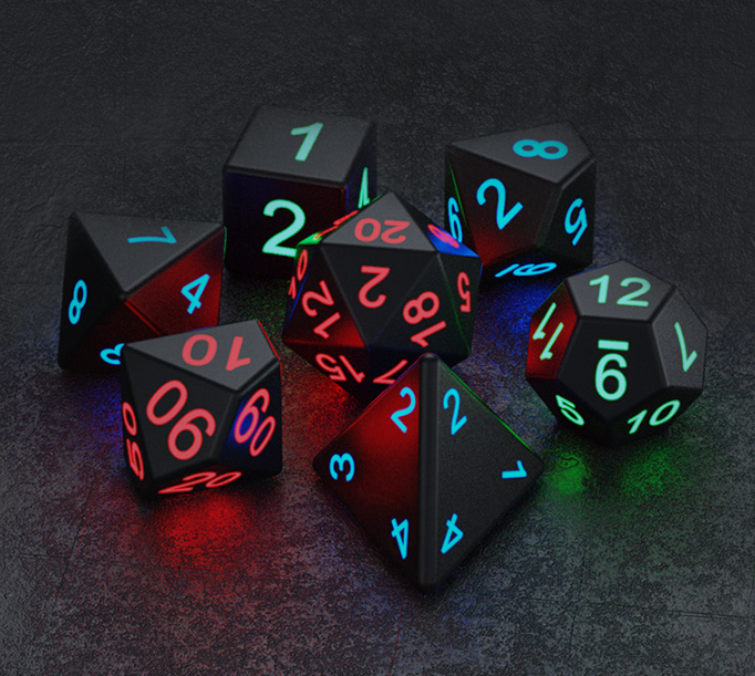 Arcane Glow — LED Light-Up TTRPG Dice Set